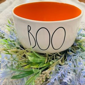 Rae Dunn BOO Halloween Bowl Dog Cat Pet Food Water Bowl NWOT